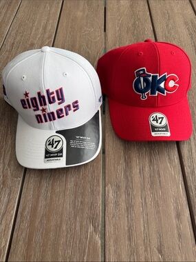 Pair of 47 Brand OKC 89ers Throwback Minor League Baseball Caps Adjustable OSFA
